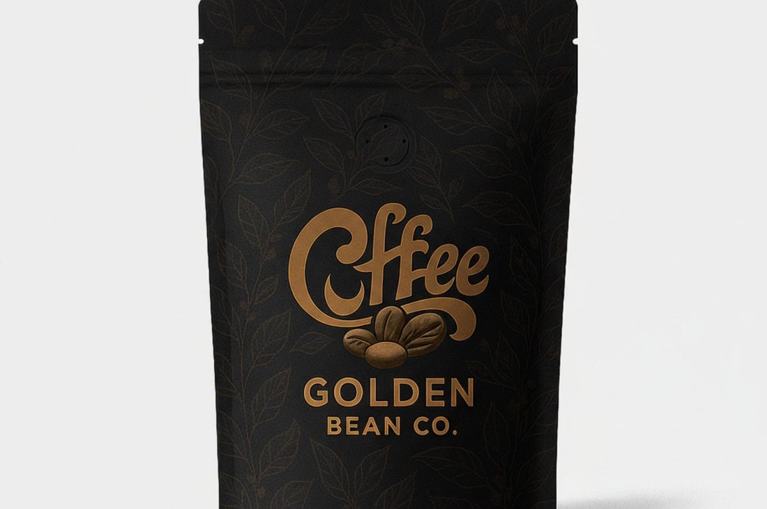 Custom printed coffee pouch with matte finish